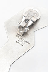 Recess Los Angeles Vintage Stephen Dwek Moderne Sterling Silver Lightning Bolt Earrings