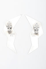 Recess Los Angeles Vintage Stephen Dwek Moderne Sterling Silver Lightning Bolt Earrings