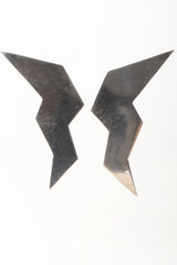 Recess Los Angeles Vintage Stephen Dwek Moderne Sterling Silver Lightning Bolt Earrings