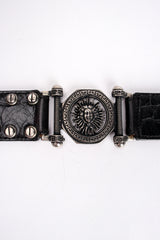 Vintage Streets Ahead  Medusa Leather Screw Stud Belt detail at Recess Los Angeles