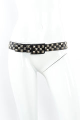 Vintage Streets Ahead Boxy Studded Belt on mannequin front @ Recess LA