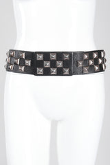 Recess Los Angeles Vintage Streets Ahead Leather Silver Pyramid Stud Belt