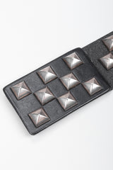 Recess Los Angeles Vintage Streets Ahead Leather Silver Pyramid Stud Belt