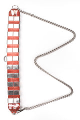 Recess Los Angeles Vintage Unsigned Leather Collar Harness Hardware Chain Belt