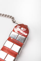 Recess Los Angeles Vintage Unsigned Leather Collar Harness Hardware Chain Belt