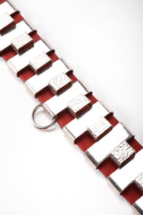 Recess Los Angeles Vintage Unsigned Leather Collar Harness Hardware Chain Belt