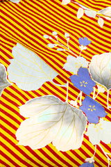 Vintage Japanese autumn stripe kimono fabric close @recessla