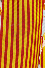 Vintage Japanese autumn stripe kimono fabric scuff close @recessla