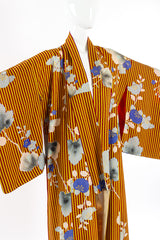 Vintage Japanese autumn stripe kimono mannequin close arms out @recessla