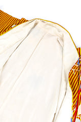 Vintage Japanese autumn stripe kimono flat lay open @recessla