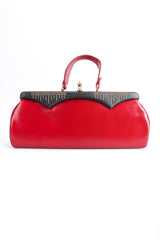 Recess Designer Consignment Vintage Style By Art Holzman Studded Red Leather Baguette Bag Los Angeles Resale