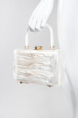 Recess Los Angeles Vintage Stylecraft Pearl Swirl Lucite Box Bag