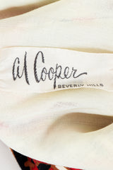 Vintage Teal Traina Geometric Print High Low Dress - Al Cooper Label