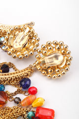 Recess Los Angeles David Mandel The Show Must Go On XL Rainbow Beaded Fringe Waterfall Dangle Earring