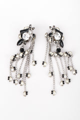Recess Los Angeles Vintage David Mandel The Show Must Go On Crystal Waterfall Fringe Chandelier Drop Earrings