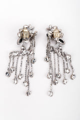 Recess Los Angeles Vintage The Show Must Go On Crystal Waterfall Fringe Chandelier Drop Earrings