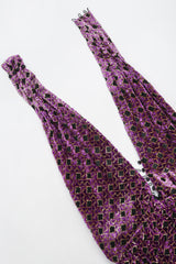 Recess Los Angeles Vintage The Silk Farm Velvet Lamé Burnout Lattice Halter Moroccan Tile Dress