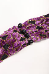 Recess Los Angeles Vintage The Silk Farm Velvet Lamé Burnout Lattice Halter Moroccan Tile Dress