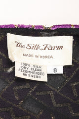 Recess Los Angeles Vintage The Silk Farm Velvet Lamé Burnout Lattice Halter Moroccan Tile Dress