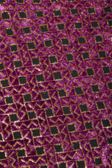 Recess Los Angeles Vintage The Silk Farm Velvet Lamé Burnout Lattice Halter Moroccan Tile Dress