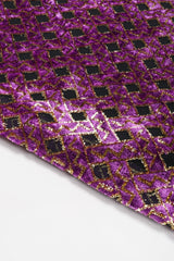 Recess Los Angeles Vintage The Silk Farm Velvet Lamé Burnout Lattice Halter Moroccan Tile Dress