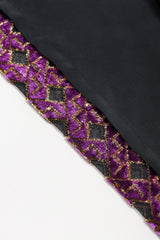 Recess Los Angeles Vintage The Silk Farm Velvet Lamé Burnout Lattice Halter Moroccan Tile Dress