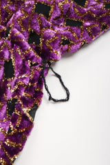 Recess Los Angeles Vintage The Silk Farm Velvet Lamé Burnout Lattice Halter Moroccan Tile Dress