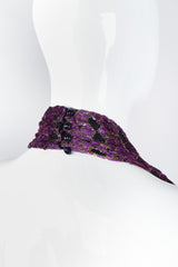 Recess Los Angeles Vintage The Silk Farm Velvet Lamé Burnout Lattice Halter Moroccan Tile Dress