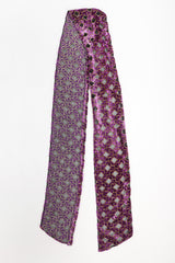 Recess Los Angeles Vintage The Silk Farm Velvet Lamé Burnout Lattice Halter Moroccan Tile Dress