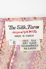 Recess Los Angeles Vintage The Silk Farm Sheer Striped Dolman Sleeve Dress