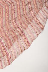 Recess Los Angeles Vintage The Silk Farm Sheer Striped Dolman Sleeve Dress