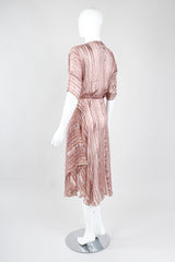 Recess Los Angeles Vintage The Silk Farm Sheer Striped Dolman Sleeve Dress