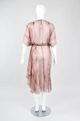 Recess Los Angeles Vintage The Silk Farm Sheer Striped Dolman Sleeve Dress
