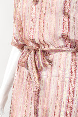 Recess Los Angeles Vintage The Silk Farm Sheer Striped Dolman Sleeve Dress