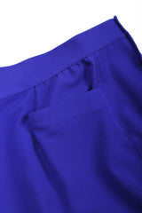 Recess Los Angeles Vintage Thierry Mugler Architectural Jacket Wrap Skirt Suit Set Fins Fitted Waist Violet Purple