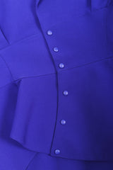 Recess Los Angeles Vintage Thierry Mugler Architectural Jacket Wrap Skirt Suit Set Fins Fitted Waist Violet Purple