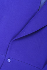 Recess Los Angeles Vintage Thierry Mugler Architectural Jacket Wrap Skirt Suit Set Fins Fitted Waist Violet Purple