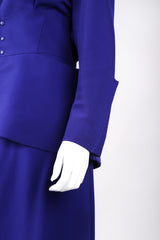 Recess Los Angeles Vintage Thierry Mugler Architectural Jacket Wrap Skirt Suit Set Fins Fitted Waist Violet Purple