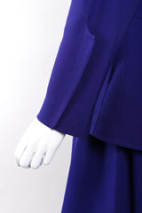 Recess Los Angeles Vintage Thierry Mugler Architectural Jacket Wrap Skirt Suit Set Fins Fitted Waist Violet Purple