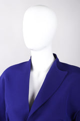 Recess Los Angeles Vintage Thierry Mugler Architectural Jacket Wrap Skirt Suit Set Fins Fitted Waist Violet Purple