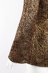 Vintage Thierry Mugler Metallic Brocade Contour Jacket on Mannequin bell sleeve @ Recess LA
