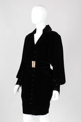 Recess Los Angeles Vintage Thierry Mugler Velvet Buckle Dress