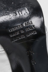 Recess Los Angeles Vintage Thierry Mugler Graphic B&W Black And White Ankle Strap Heels