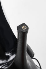 Recess Los Angeles Vintage Thierry Mugler Graphic B&W Black And White Ankle Strap Heels