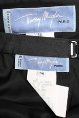 Recess Los Angeles Vintage Thierry Mugler Contoured Silk Peplum Jacket & Skirt Suit Set
