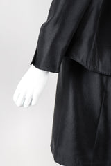 Recess Los Angeles Vintage Thierry Mugler Contoured Silk Peplum Jacket & Skirt Suit Set