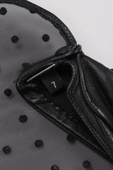 Recess Los Angeles Vintage Thomasine Short Leather Dot Mesh Cuff Gloves