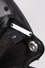 Recess Los Angeles Vintage Thomasine Short Leather Dot Mesh Cuff Gloves