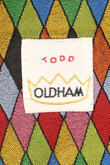 Vintage Todd Oldham Rainbow Rhinestone Harlequin Vest label at Recess Los Angeles