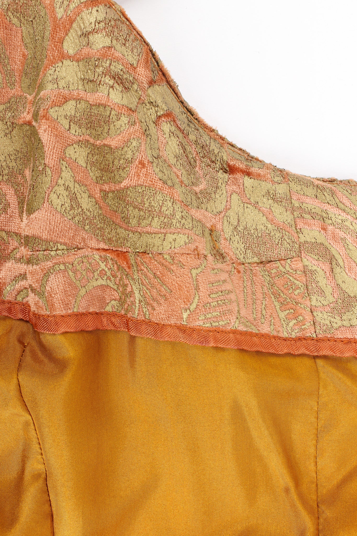 Vintage Todd Oldham Floral Velvet Dress bodice reverse @ Recess LA
